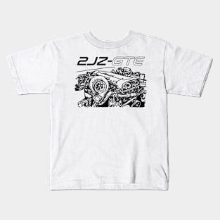 2JZ GTE Supra Engine Kids T-Shirt